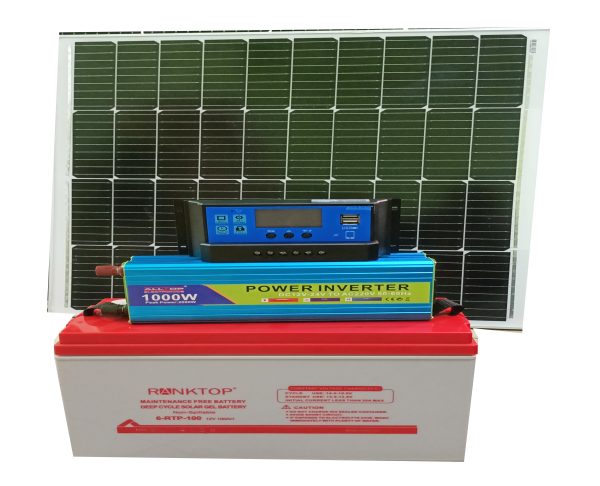 1000Watts Solar System Full Kit With 12V 100AH GEL Battery