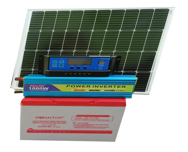 1000Watts Solar System Full Kit With 12V 55AH GEL Battery