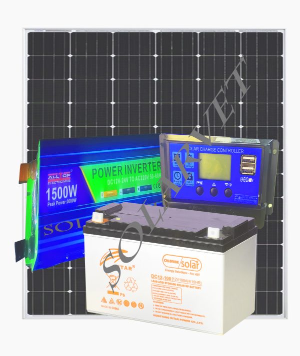 1500Watts Solar System Full Kit with 100AH Gel Battery