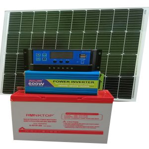 600Watts Solar System Full Kit With 12V 55AH GEL Battery