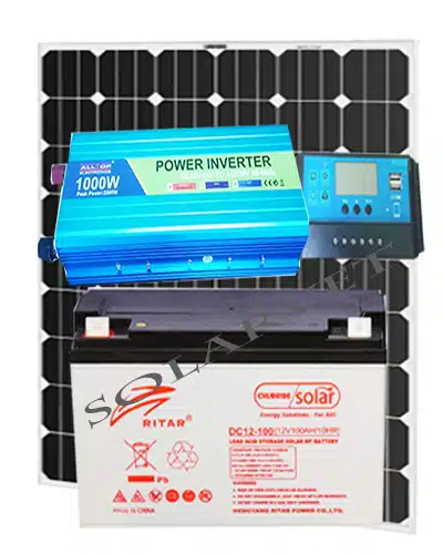 1000Watts Ritah Solar System Full Kit with 100AH Solar Battery