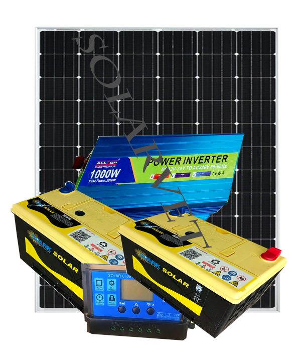 1000Watts 12V 100AH(2) Solar Spark System Full Kit