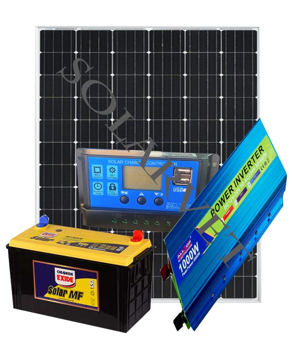 1000Watts Solar MF System Full Kit with 100AH Solar Battery