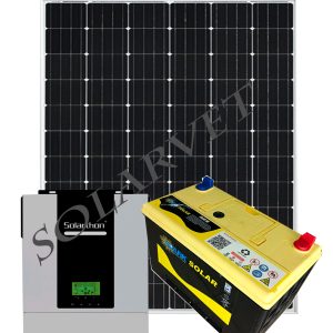 1600Watts Solar Spark Hybrid System Full Kit with 100AH Solar Battery