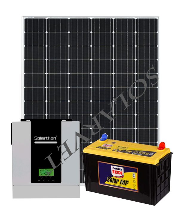 1600Watts Hybrid Solar MF System Full Kit with 100AH Solar Battery