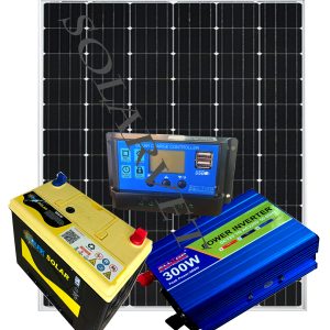 300Watts Solar Spark System Full Kit with 100AH Solar Battery