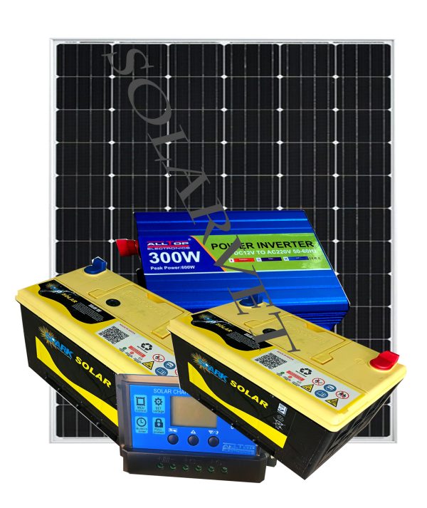 300Watts 12V 50AH(2) Solar Spark System Full Kit