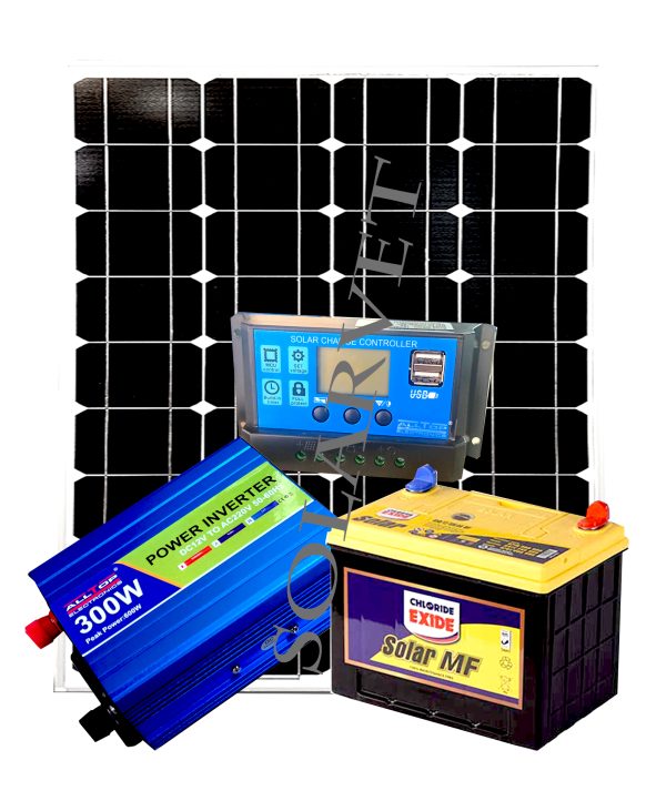 300Watts Solar MF System Full Kit with 26AH Solar Battery