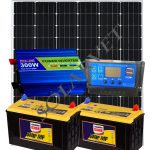 300Watts Solar MF System Full Kit  2 Pcs 12V 50AH Batteries