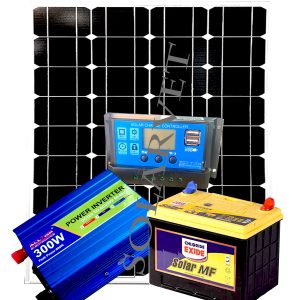 300Watts Solar MF System Full Kit with 50AH Solar Battery