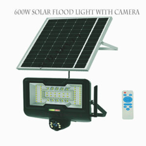 600W Solar Flood Light with CCTV Security 4G Camera