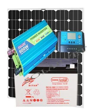 600Watts Ritah Solar System Full Kit with 100AH Solar Battery