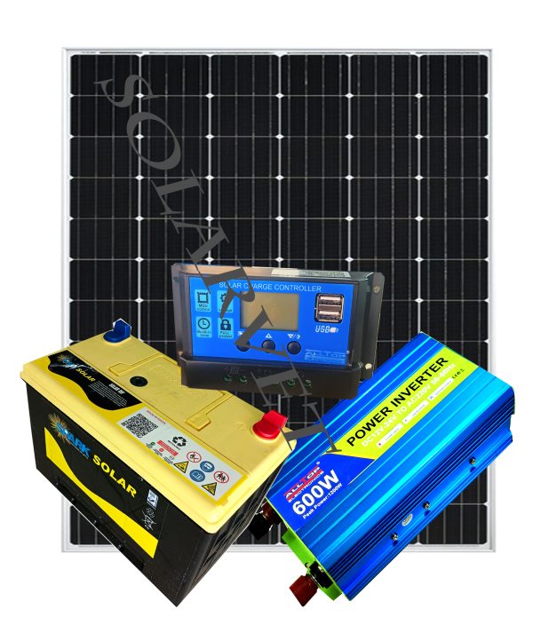 600Watts Solar Spark System Full Kit with 100AH Solar Battery