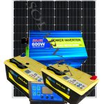 600Watts Solar Spark System Full Kit (2Pcs 12V 70AH Batteries)