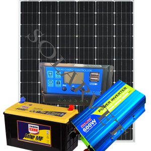 600Watts Solar MF System Full Kit with 100AH Solar Battery