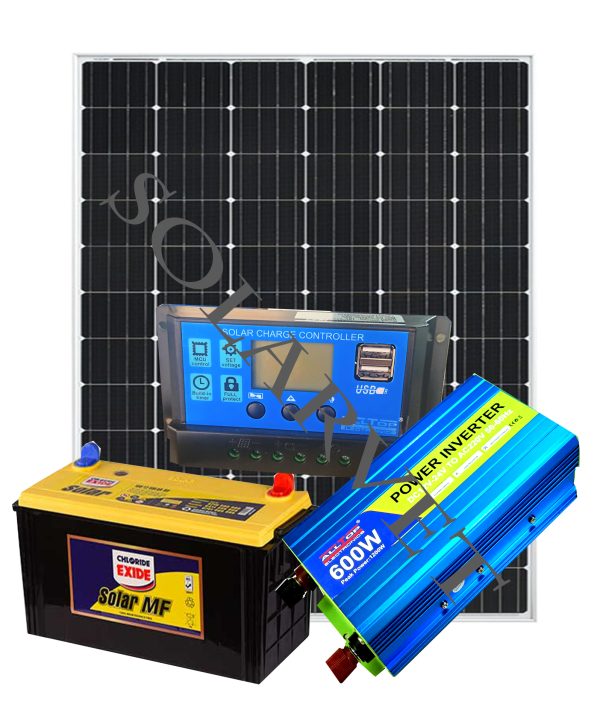 600Watts Solar MF System Full Kit with 70AH Solar Battery