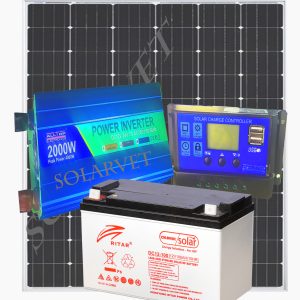 2000Watts Solar System Full Kit 12V 100AH Gel Battery