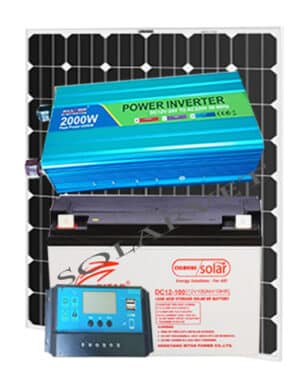 2000Watts Ritah Solar System Full Kit with 100AH Solar Battery