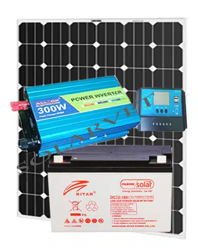 300Watts Ritah Solar System Full Kit with 100AH Solar Batteries